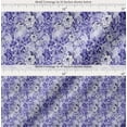 thumbnail image 2 of Soimoi Purple Cotton Poplin Fabric Leaves,Periwinkle & Camellia Floral Printed Craft Fabric by the Yard 42 Inch Wide, 2 of 7