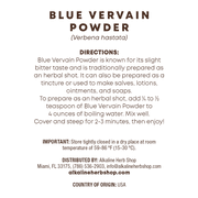 Alkaline Herb Shop: Blue Vervain Powder