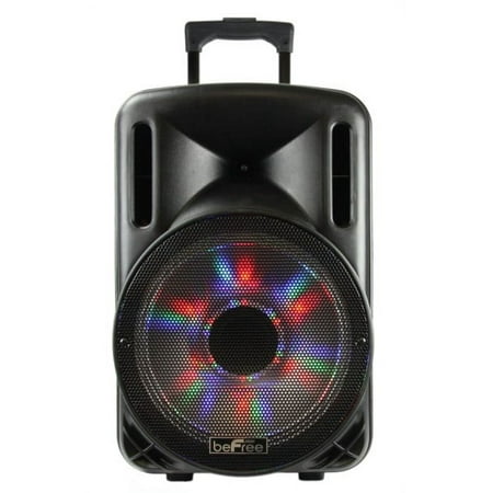 UPC: 0013964974652 | beFree Sound 12 Inch Woofer Portable Bluetooth Powered PA Tailgate Party Rechargeable Speaker With Illuminating Lights