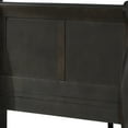 thumbnail image 4 of Transitional Sleigh Design Full Size Bed with Thin Legs, Dark Gray- Saltoro Sherpi, 4 of 5