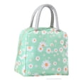 thumbnail image 1 of Sonducket Bolsa de almuerzo con cremallera, tela impermeable, aislamiento de flores para alimentos, mantenimiento fresco, contenedores de Kits de desorden para acampar Verde claro, 1 of 6