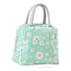 thumbnail image 1 of Soidarity Fiambrera portátil, bolsa con cremallera, tela impermeable, papel de aluminio, comida térmica, flor, Picnic, bolsa de almacenamiento Kits de desorden para acampar Verde claro, 1 of 6