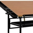 thumbnail image 3 of Adjustable Drawing and Drafting Table with Black Frame and Dual Wheel Casters, 3 of 9