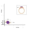 thumbnail image 4 of ANGARA Natural 1.7 Ct. Amethyst with Diamond Classic Ring in 14K Rose Gold for Women (Ring Size: 11), 4 of 8