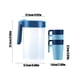thumbnail image 3 of Juego de botellas de agua, recipiente de plástico de gran capacidad con 4 vasos, 1700 ml, azul o gris, para el hogar, la oficina y actividades al aire libre.,Vsgery, 3 of 9