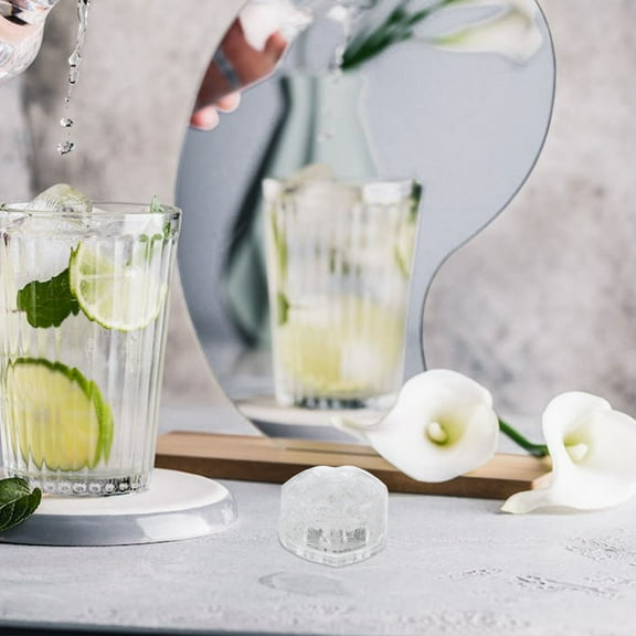 GETAJGHSD 5Pcs Heart Shaped LED Ice Lights Multi-Color Flashing Plastic Party Accessories for Wine Drinking Holiday