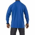 thumbnail image 2 of 5.11 Work Gear Men's Professional Long Sleeve Polo Shirt, Cotton Pique Knit, Reinforced Seams, Academy Blue, Small, Style 42056, 2 of 3