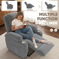 thumbnail image 6 of Homall Power Lift Recliner Chair with Massage for Living Room Recliner Chair for Elderly with Infinite Position Side Pocket and Saucer,Corduroy Gray, 6 of 7