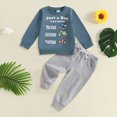 thumbnail image 2 of Gerichy Toddler Baby Boy Clothes Fall Winter Outfits Truck Printed Long Sleeve Sweatshirt Tops Joggers Pants Set Sweatsuit 12 18 24 Months 3T 4T 5T, 2 of 4