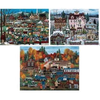 Bits and Pieces Jigsaw Puzzles for Adults Colorful Seasons 500 Piece 3 Pack 18" x 24"