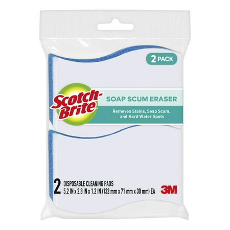 Scotch-Brite Soap Scum Eraser, 2 Pack