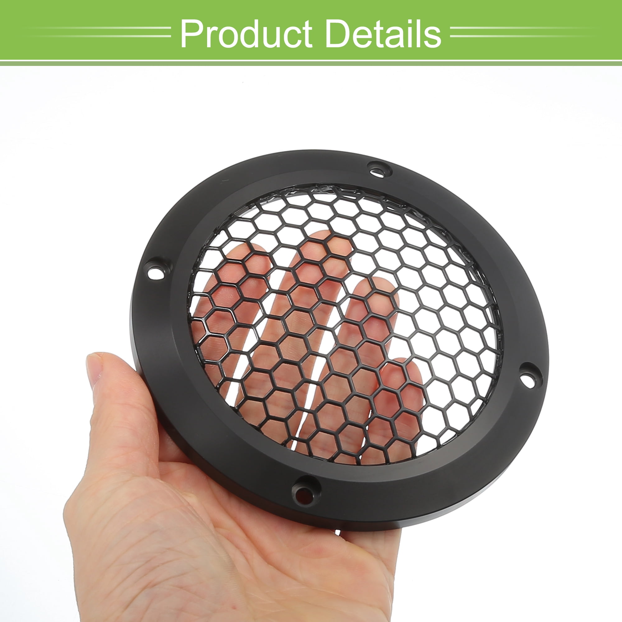 Unique Bargains Universal 4 Inch Car Speaker Grills Cover with Mounting Screws