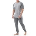 thumbnail image 2 of Fruit of the Loom Men's Short Sleeve Henley and Jogger Pant Pajama Set, 2 of 11