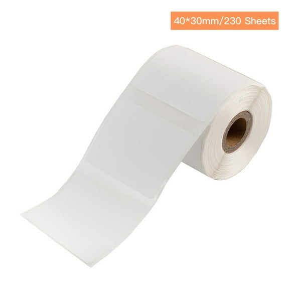 Amdohai Self-Adhesive Thermal Paper Roll Name Size Price Label Paper 40*30mm 230sheets/roll Compatible with Phomemo M110 Thermal Printer