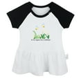 thumbnail image 2 of iDzn Do You Suppose She's A Wildflower Funny Dresses For Baby, Newborn Babies Skirts, Infant Princess Dress, 0-24M Kids Graphic Clothes (Black Raglan Dresses, 0-6 Months), 2 of 5