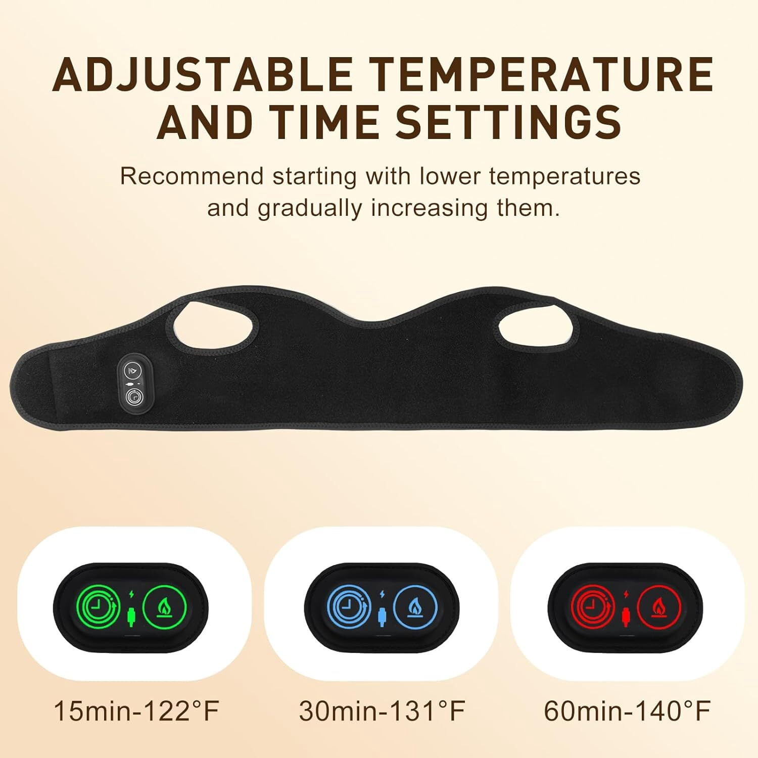 Wireless Face Heat Wrap, Portable Facial Heat Therapy Pad With Three Temperature Settings, All-Day Comfort Face Warmer, Great for TMJ & Jaw Pain