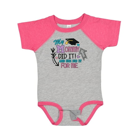 

Inktastic My Mommy Did It and She Did It for Me with Graduation Cap Gift Baby Girl Bodysuit