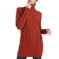 thumbnail image 5 of PrettyGuide Women's Fall Winter Long Sleeve Sweater Turtleneck Pullover Tunic Sweater Tops, 5 of 8