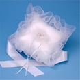 thumbnail image 1 of Large Wedding Dog Ring Pillow in White, 1 of 1