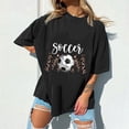 thumbnail image 4 of Tops de manga corta con hombros caídos informales de verano para mujer, camisetas divertidas con cuello redondo y estampado de béisbol OAVQHLG3B Store  lin121212, 4 of 5