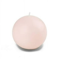 Jeco CBZ-026-6 4 in. Ball Candles, Pale Ivory - 12 Piece