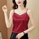thumbnail image 2 of Camiseta sin mangas con cuello en V estampada de verano para mujer: sin mangas, corte holgado, mezcla de poliéster y spandex, versátil para llevar en situaciones informales o de vacaciones., 2 of 7