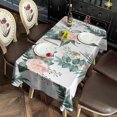thumbnail image 2 of Pioneer Flower Floral Print Pattern Rectangle Tablecloth 60"x102",Waterproof Polyester Rectangle Table Cloth, Wipeable Spillproof Polyester Tablecloth for Dining, Camping, Indoor and Outdoor, 2 of 6