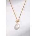 thumbnail image 6 of Vintage Gold 925 Silver Natural Pearl and Zircon Pendant Necklace, 6 of 6