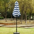 thumbnail image 5 of Bibana 9ft Patio Umbrella Replacement Canopy Market Umbrella Top Outdoor Umbrella Canopy with 8 Ribs (Blue and White), 5 of 6