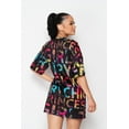 thumbnail image 5 of 2Chique Boutique Women's Multicolor Printed Tunic Dress, 5 of 7