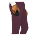 thumbnail image 4 of Med Couture Women's 8739 Smocked Waist Jogger Scrub Pant -Wine-XX-Large, 4 of 5