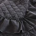 thumbnail image 2 of JML 3 Piece Ruffle Quilt Set Dark Gray - Queen, 2 of 5