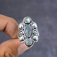thumbnail image 2 of Natural Labradorite Gemstone Handmade 925 Sterling Silver Ring Size 10, 2 of 4