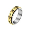 thumbnail image 2 of Meidiya Titanium Stainless Steel Spinner Rings Moon and Star Fidget Ring Stress Relieving Anxiety Ring Engagement Wedding Promise Anniversary Band for Women Men, 2 of 8