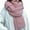 Pink, variant on UJNDER Winter Scarf for Women Hand Knitted Soft Warm Oversized Wrap Solid Color Fashion Shawl Red One Size