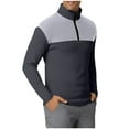 thumbnail image 5 of SDNall Men's Athletic Jacket, Long Sleeve Workout Top with Stand Collar and Half Zip, Lightweight Waffle Knit Fabric for Outdoor Sports and Casual Wear, 5 of 7