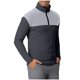 thumbnail image 5 of pstuiky Camisas casuales de manga larga para hombre, Top deportivo de manga larga con cuello alto y media cremallera para hombre, con bloques de color Tops de talla grande para hombre xxxl, 5 of 7