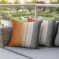 thumbnail image 3 of Outdoor Pillow Covers 26x26 Set of 2, Burnt Orange Gray Ombre Waterproof Patio Throw Pillow Covers for Couch Sofa Chair, Vintage Farmhouse Wooden Decorative Pillowcases for Throw Pillows, 3 of 9