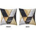 thumbnail image 3 of Marble Geometric Triangle Design Pillowcases White Gold Black Abstract Paintings Pillow Case Decorative Throw Pillow Cover for Home Sofa Office 18x18inch, 3 of 6