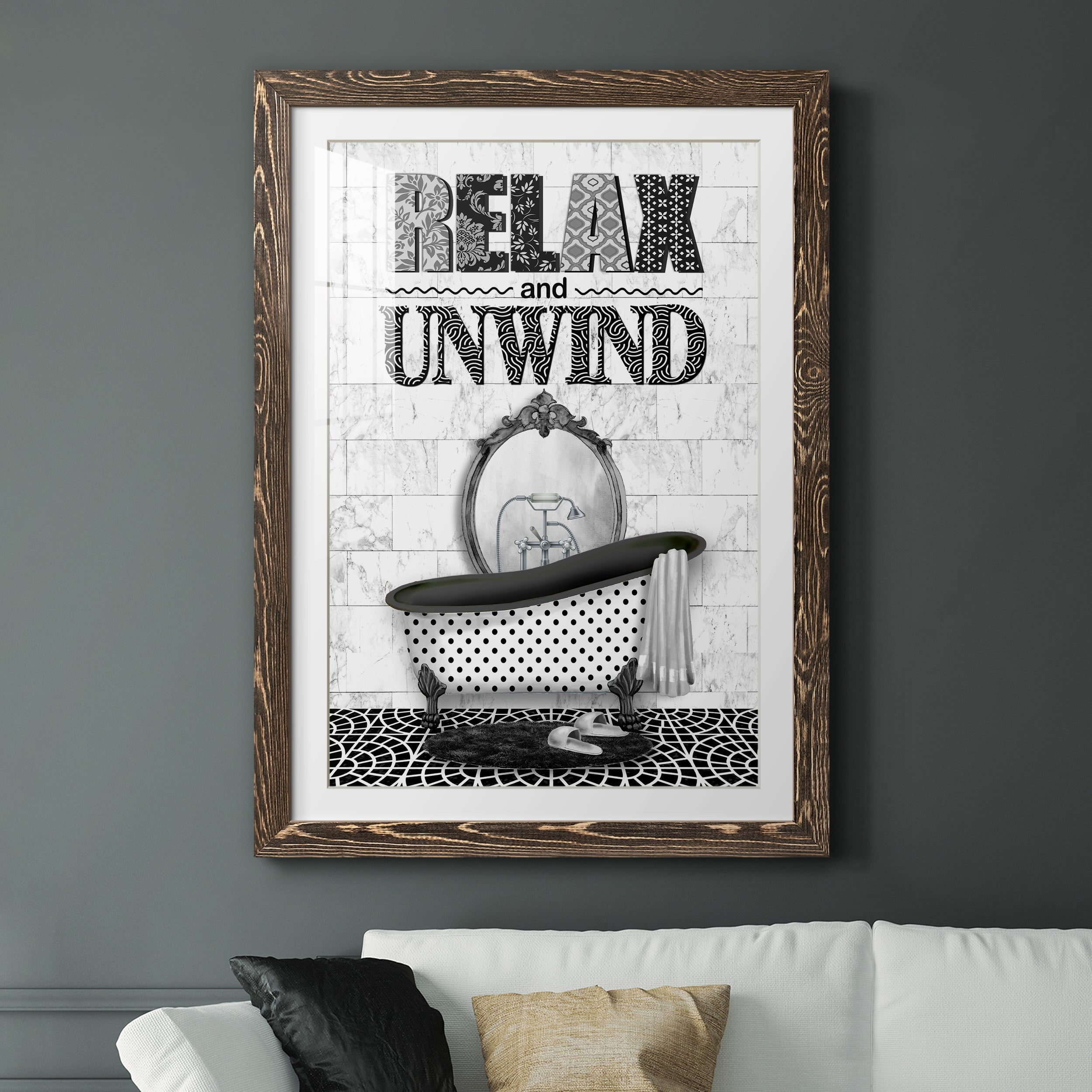 Relax and Unwind - Premium Framed Print - Distressed Barnwood Frame - Ready to Hang