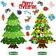 thumbnail image 4 of Árbol de Navidad de fieltro para colgar en la pared con luces LED para niños, regalos de Navidad, decoración navideña, suministros para fiestas en el hogar 2023, 4 of 5