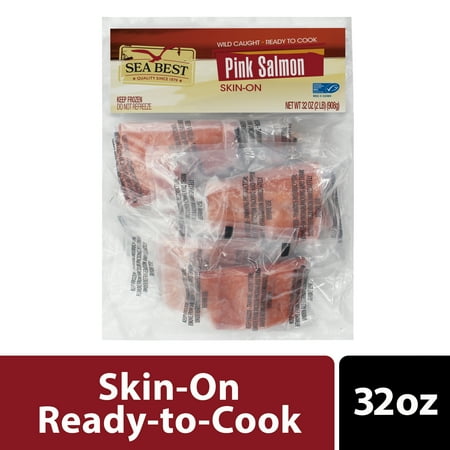 Sea Best Frozen Pink Salmon Skin-On Fillets, 2 lb