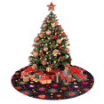 thumbnail image 4 of Christmas Tree Skirt, Geometric Hearts Soft Plush Christmas Tree Decorations Indoor, Tree Skirts Mat for New Year Halloween Holiday Christmas Party Decor 36", 4 of 6