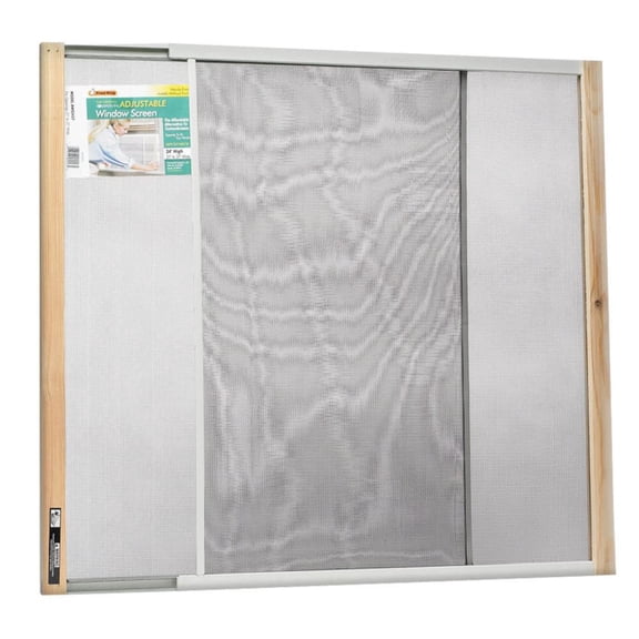 Marvin Adjustable Window Screen 24" Tall, 37"W, Extends from 21" to 37"W Steel Charcoal Extends from