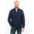 thumbnail image 4 of Men's Merino Wool Zip Neck Fisherman Sweater, 4 of 6
