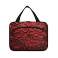 thumbnail image 2 of Travel Toiletry Bag with Metal Hook Large Capacity Cosmetic Bag Toiletry Bags for Travel, Gym, Camping Wall Of Red Roses, 2 of 9