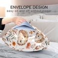 thumbnail image 5 of Ryvnso Satin Pillowcase Hedgehog Leaves Flower Pillow Cases Standard Size 26x20in, 5 of 6