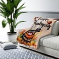 thumbnail image 3 of Happy Thanksgiving Rottweiler Welcome Thankful Fall Autumn Pumpkin Cozy Sherpa Blanket Rottie Dog Lover Gifts Idea Warm Soft Throw Blanket - 02021, 3 of 5
