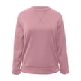 thumbnail image 6 of DHFJKG Sweatshirt For Women Split Hem Crewneck Long Sleeve Casual Loose Fit Pullover Fall Winter Solid Color Classic Tops, 6 of 6