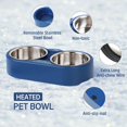 Heated Water Bowl for YPF5 Outdoor Cats, 2 Thermal Stainless Steel